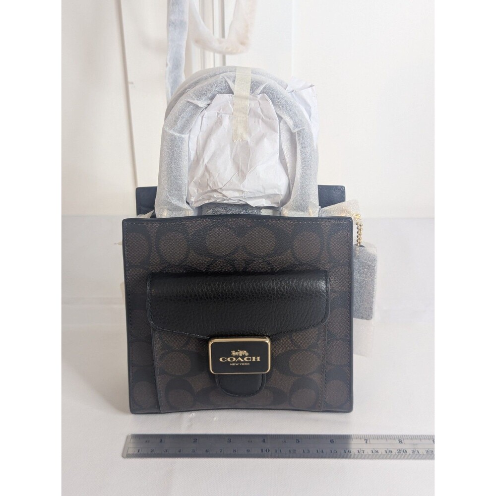 Coach Mini Pepper Crossbody - Brown/Black Signature, NWT
